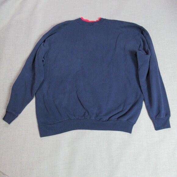 Vintage MC Sportswear Sweatshirt Womens 1X Navy Bedazzled American Flag Momcore - Picture 6 of 9
